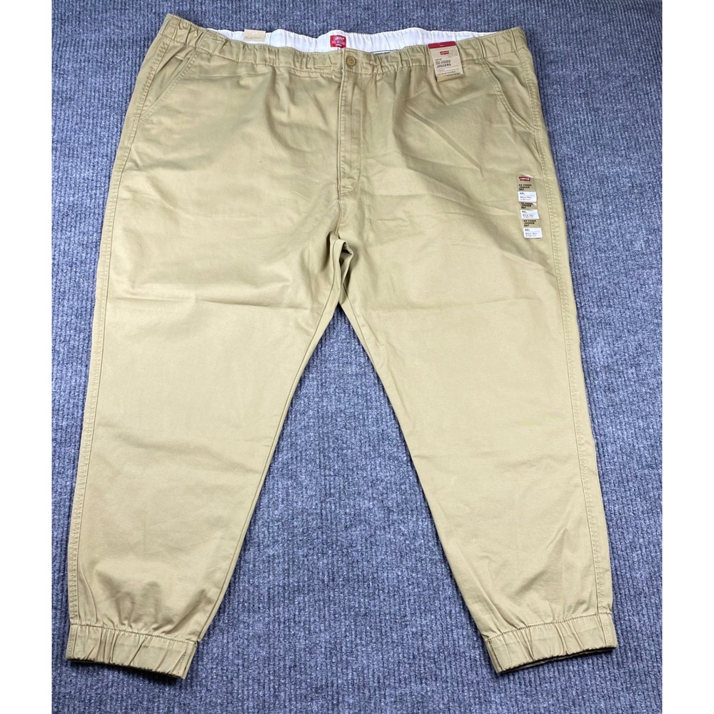 Levi XX Chino Jogger Mens 4XL Tan Khaki Stretch Big & Tall Casual Workwear